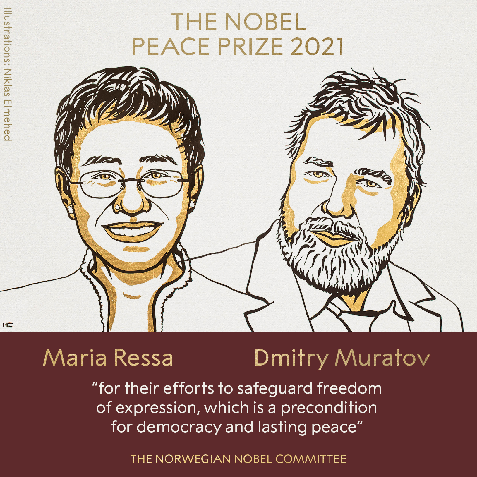 Муратов Дмитрий портрет на Нобелевскую премию