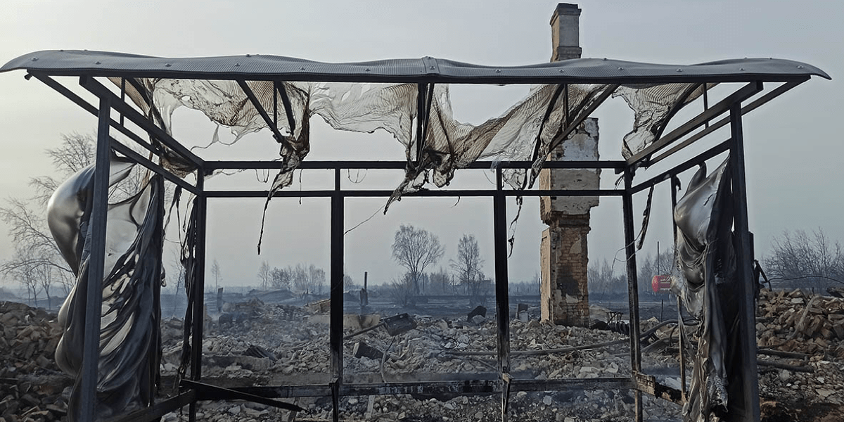 Пожар в Свердловской области
